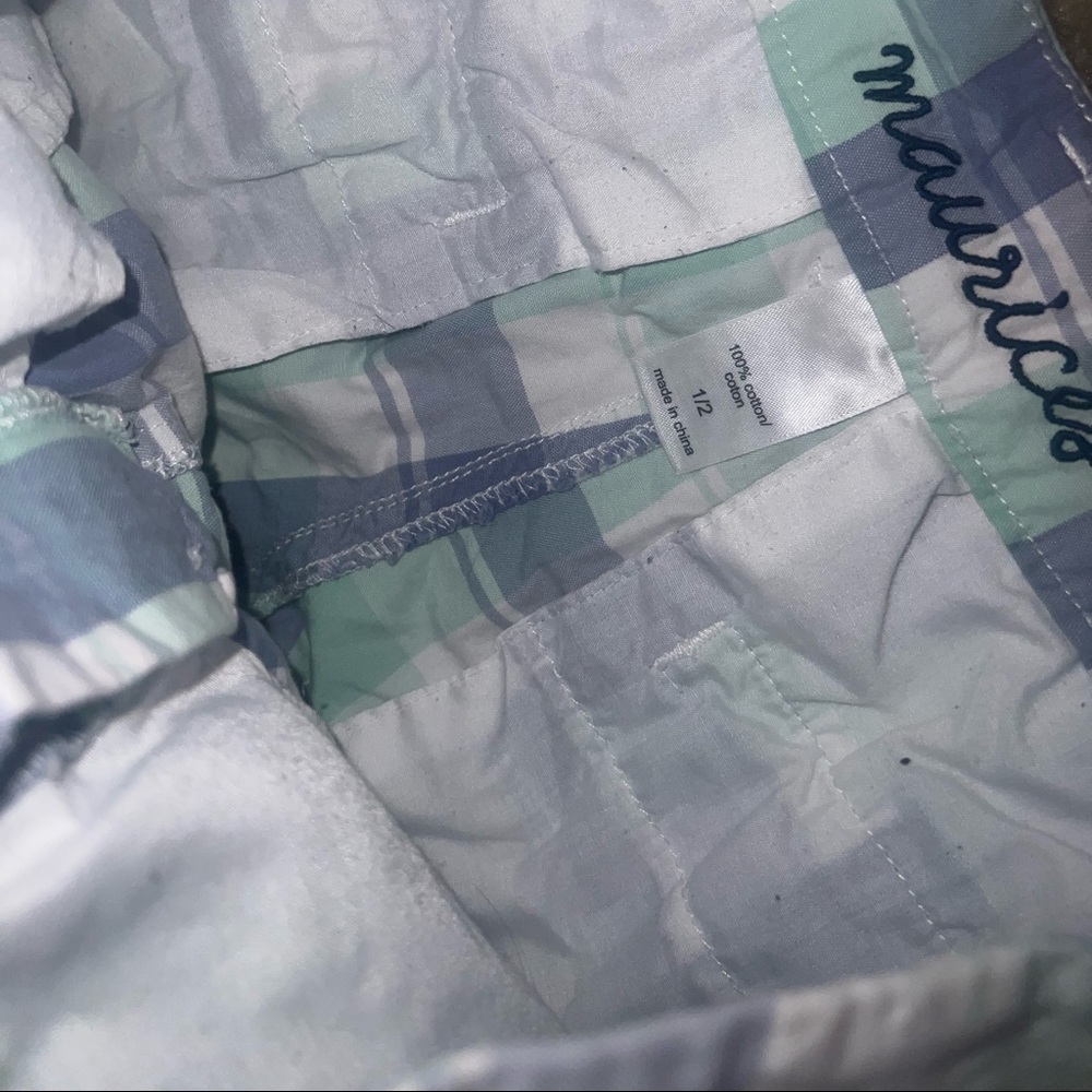 Maurices Blue, Green & White Plaid High Waist shorts size 1/2 - Picture 8 of 10